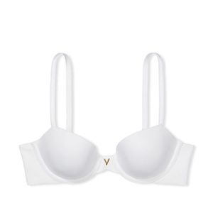 Victoria’s Secret smooth lightly lined LOVE CLOUD gold V glam front bra Sz 34 D